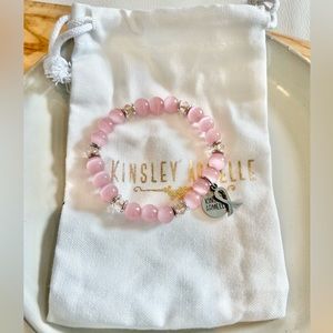 Kinsley Armelle Pink and Silver Bracelet